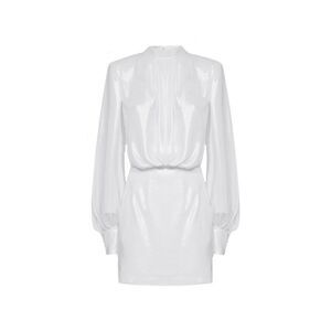 BLANCA VITA White Polyester Casual Women's Dress